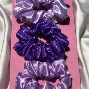 polka scrunchie set