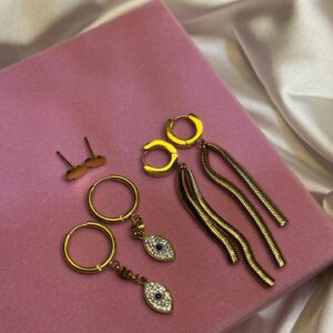 axari stainless steel earring 3pc